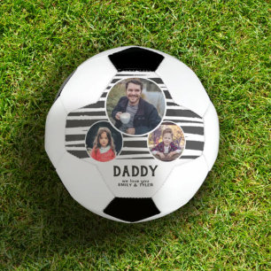 Modern Dad love you Stripes 3 Photos Father`s Day Fußball