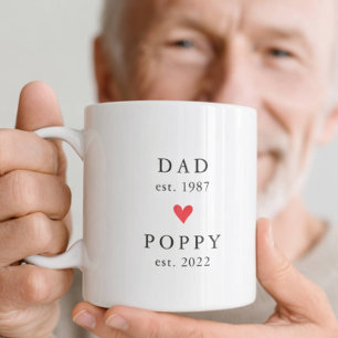 Modern Dad   Poppy Jahr Est. Kaffeetasse