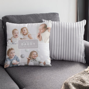Modern Daddy 4 Foto Grau Kissen