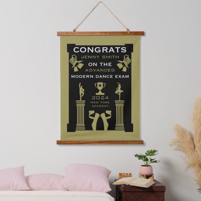 Modern Dance gratuliert Wandteppich Mit Holzrahmen (Schlafzimmer)