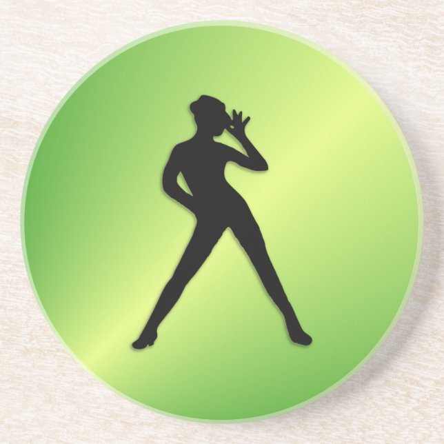 Modern Dance Green Untersetzer (Vorne)