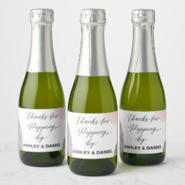 Modern danke für das Popping by Bottle Label,