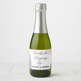 Modern danke für das Popping by Bottle Label,