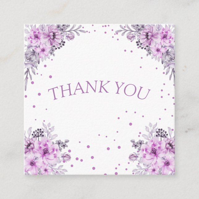 modern danke Hochzeit Rose danke Karte (Vorderseite)