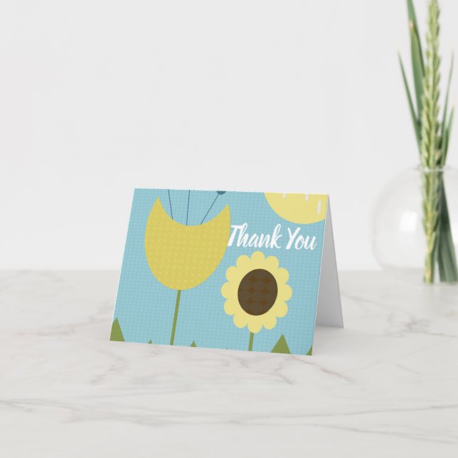 Modern danke Ihnen Sunshine Sunflowers Party Cards (Vorderseite)