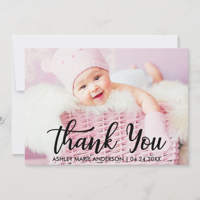 Modern danke neues Baby (Vorderseite)