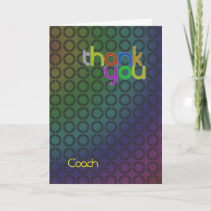 Modern Dankeschön Coach Card Dankeskarte