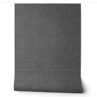 Modern Dark Charcoal Linen Look Texture Tapete