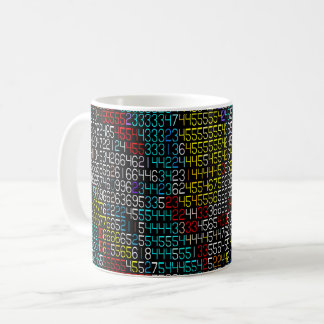 Modern data stream numbers design kaffeetasse