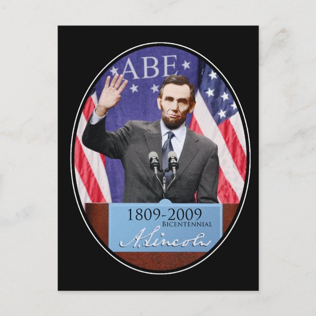 Modern Day Abraham Lincoln Postkarte (Vorderseite)