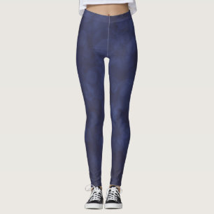 Modern Deep Blue Bokeh Leggings