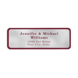 Modern Deep Burgundy Silver Gray Wedding