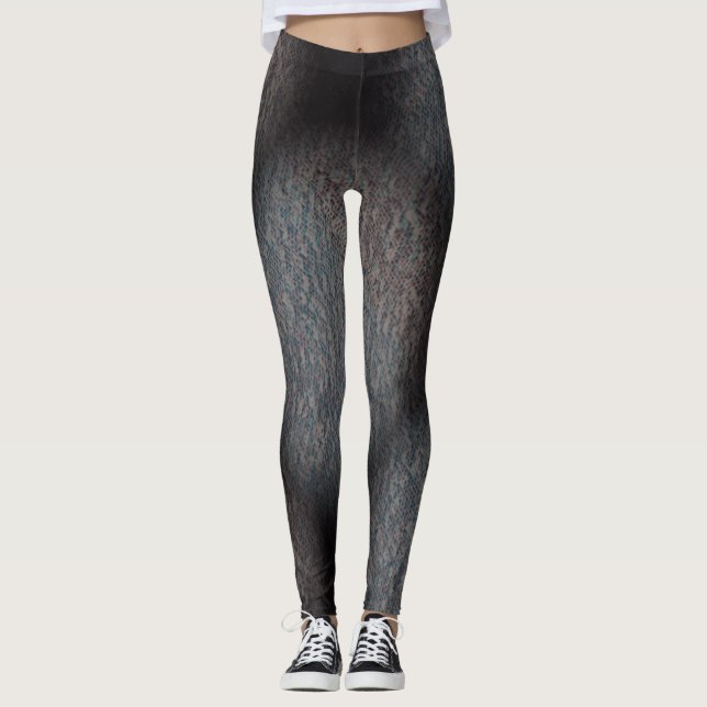 MODERN DEEP Grau Schwarz NIEDLICHE LEGGINGS (Vorderseite)