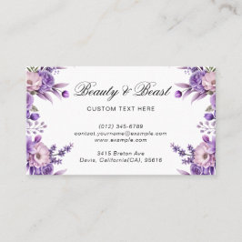 Modern Deep Pink Floral Calling Card with Elegance Telefonnummerkarte