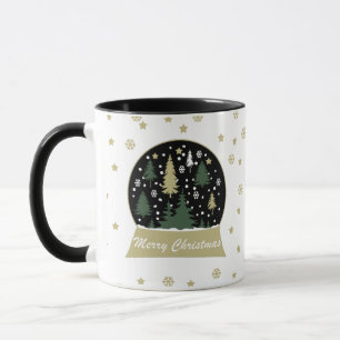 modern dekorierte Schneeglobe Tasse