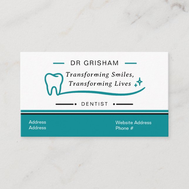 Modern Dentist Business Card Template Visitenkarte (Vorderseite)