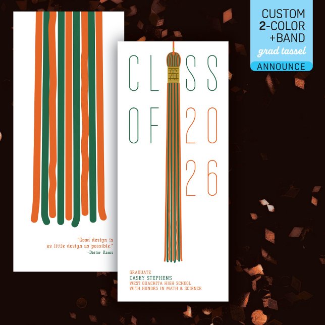 Modern Design Grad  Announcement | Color-Editable (Von Creator hochgeladen)