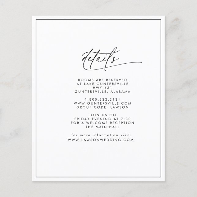 Modern Details Card (Vorderseite)