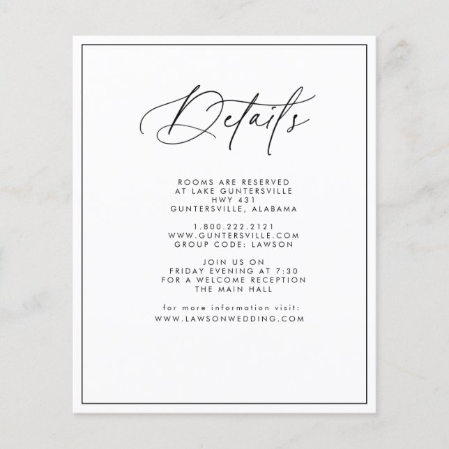 Modern Details Card (Vorderseite)