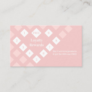 Modern Diamond Heart Loyalty Prämien Rosa Rosa Visitenkarte