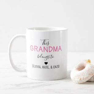 Modern Dieses Oma gehört zum Muttertagsrosa Kaffeetasse