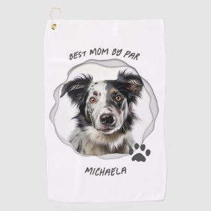 Modern Dog Beste-Mutter-Foto Golfhandtuch