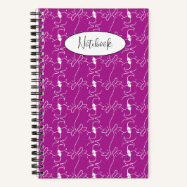 Modern Dog Profile Pattern Pink Custom Small Notizbuch