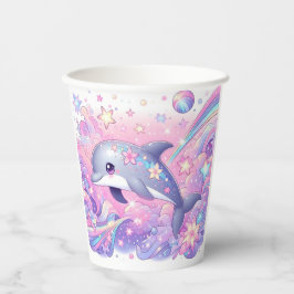 Modern Dolphin Baby Shower Pappbecher