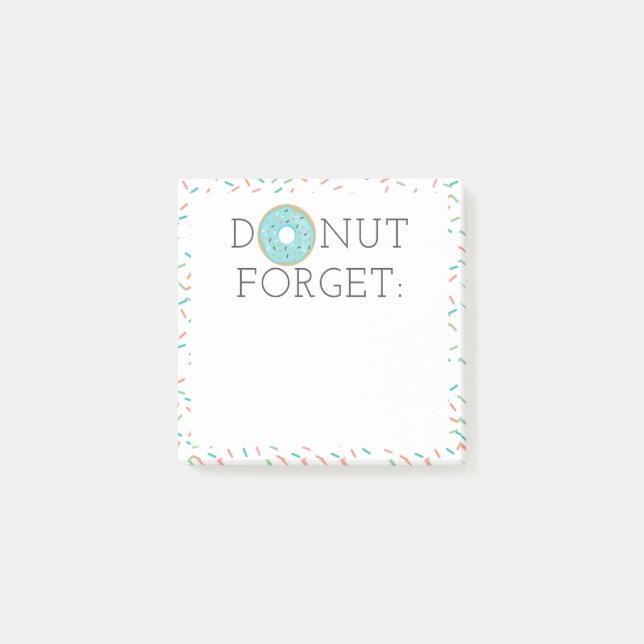 Modern Donut Forget Post-it Notes Klebezettel (Vorderseite)