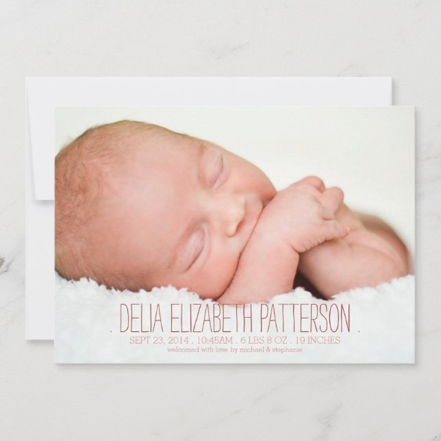 Modern Dream Deux Photo Baby Faire-part de naissan (Devant)