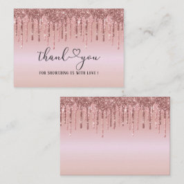 Modern Driving RoseGold Baby Dusche Vielen Dank Mitteilungskarte