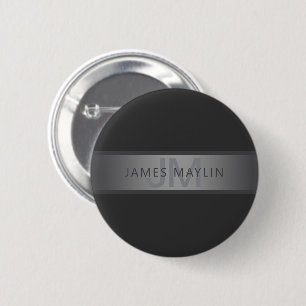 Modern dunkelgrauer Farbverlauf Name oder Firmenna Button