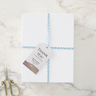 Modern Dusky Pink Wedding Vielen Dank für Ihre Ges Geschenkanhänger