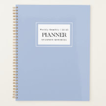 Modern Dusty Blue 2022 2023 Monatlicher Planer