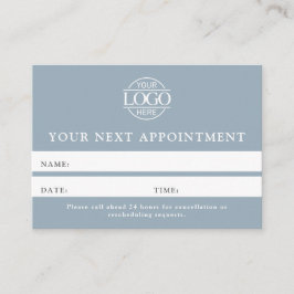 Modern Dusty Blue Professional Simple Reminder Terminkarte