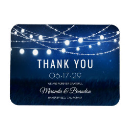Modern Dusty Blue Wedding Danke Magnet