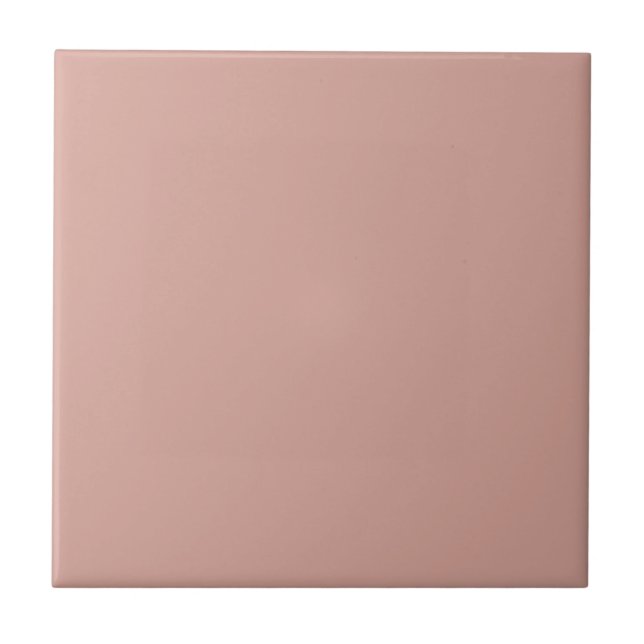 Modern Dusty Pink Monochrome Fliese (Vorderseite)