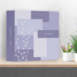 Modern Dusty Purple Botanical Personalized Binder 3,8 Cm Ordner