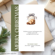 Modern Earthy Colors Christmas Greeting Template