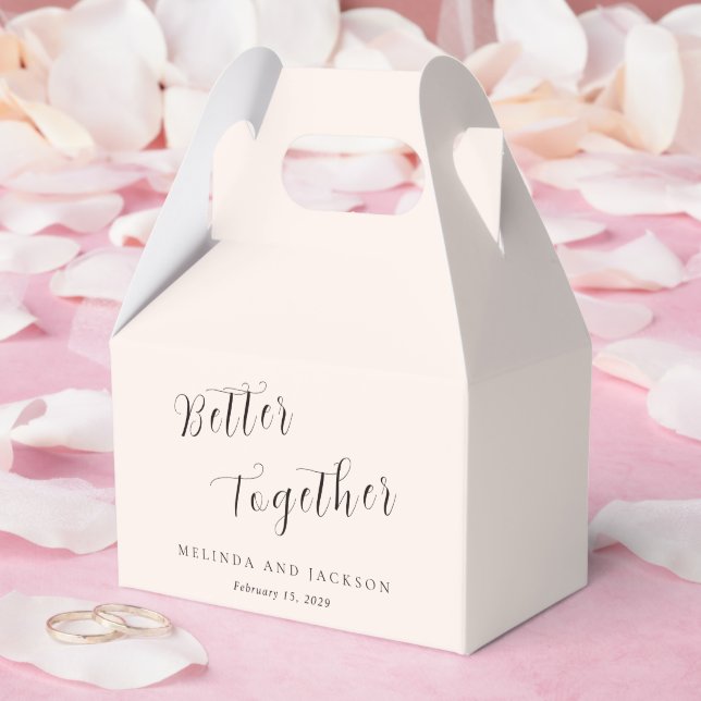 Modern Earthy Neutral Wedding Geschenkschachtel (Hochzeit)