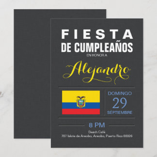 Modern: Ecuador-Republik-Party Einladung