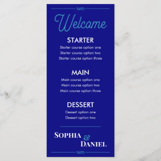 Modern Editable Wedding Menu Menükarte