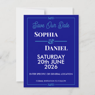 Modern Editable Wedding Save The Date Card Magneteinladung