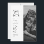 Modern Editorial Photo Wedding Save the Date<br><div class="desc">Planning a getaway for your big day? Getting your favorite people on board starts with an announcement they simply can't ignore. You don't need a loud, cluttered card to get your guests excited to pack their bags. This Editorial Photo Save the Date is incredibly chic and right to the point....</div>