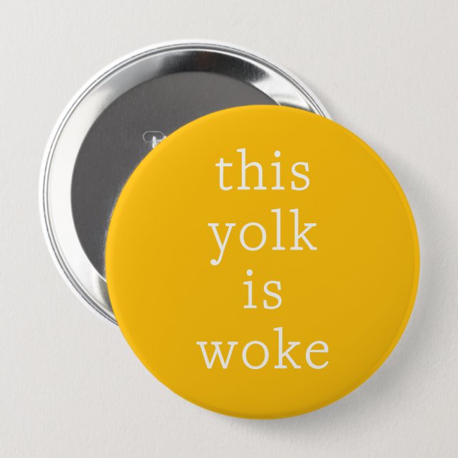 Modern Egg Trending Funny Spaß Dieses Yolk ist Gew Button (Vorne & Hinten)
