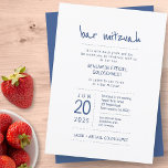 Modern einfach Bar Mitzvah Einladung<br><div class="desc">Besteht aus spielerischer Schrift- und San-Serif-Typografie; Alles vor einem Hintergrund mit weißem Hintergrund. Dieses wurde von Select Party Supplies entworfen, exklusiv für Zazzle. Abrufbar unter: http://www.zazzle.com/selectpartysupplies</div>