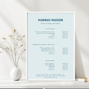 Modern, einfach, Beruflich, Salon, Preisliste Pos Poster