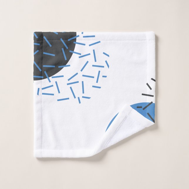 Modern, einfach, cool, abstrakt, grafisch waschlappen (Waschlappen)