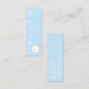 MODERN EINFACH GROSSES HELLO SCRIPT EIGENES LOGO B MINI VISITENKARTE