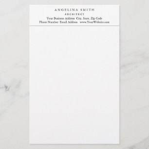 Modern Einfach Minimalistisch Weiß Professionell Briefpapier